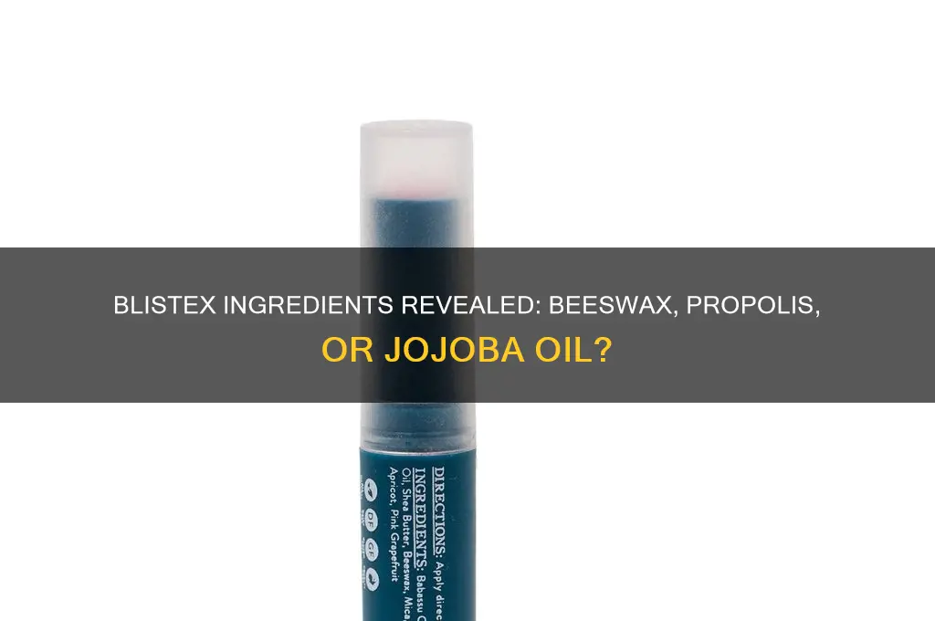 does blistex contain beeswax propolis or jojoba oil