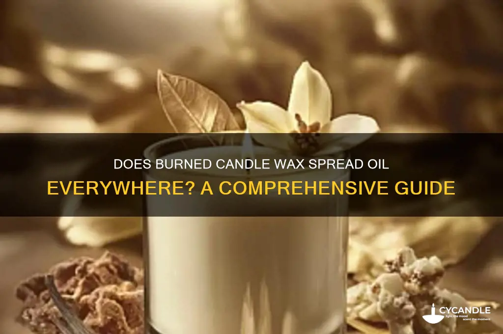 does burned candle get oil everywhere