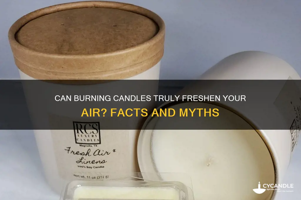 does burning candles freshen air