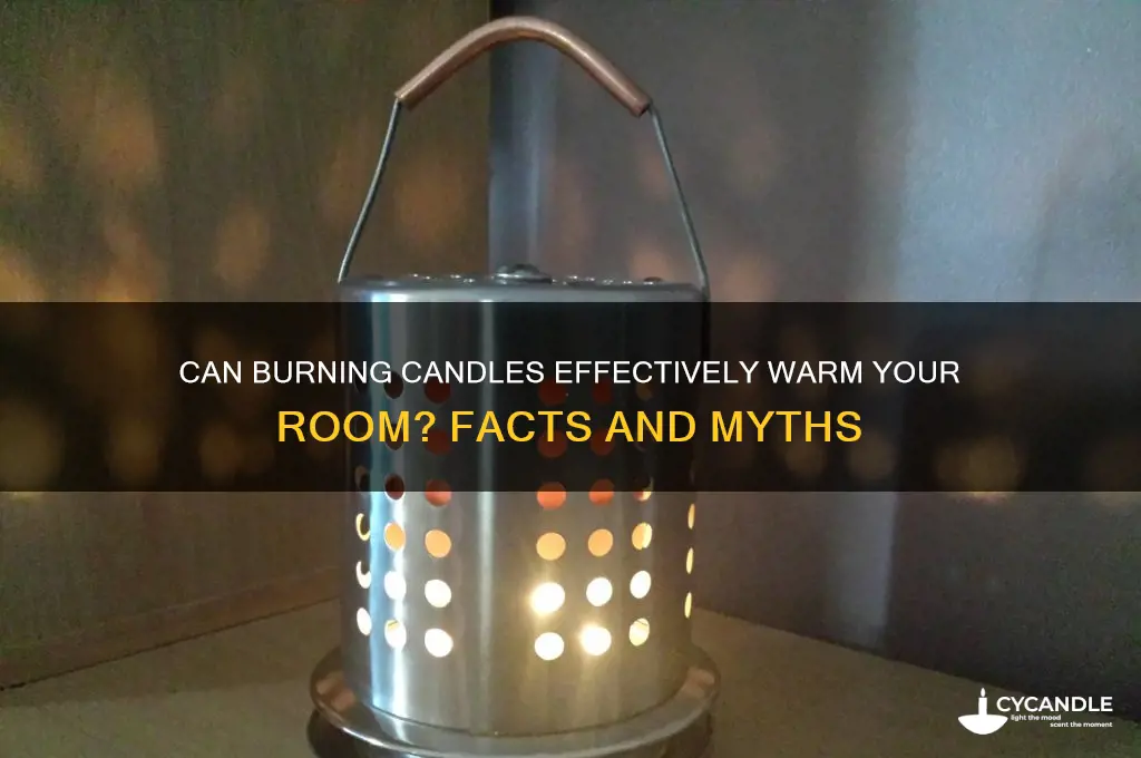 does burning candles heat a room