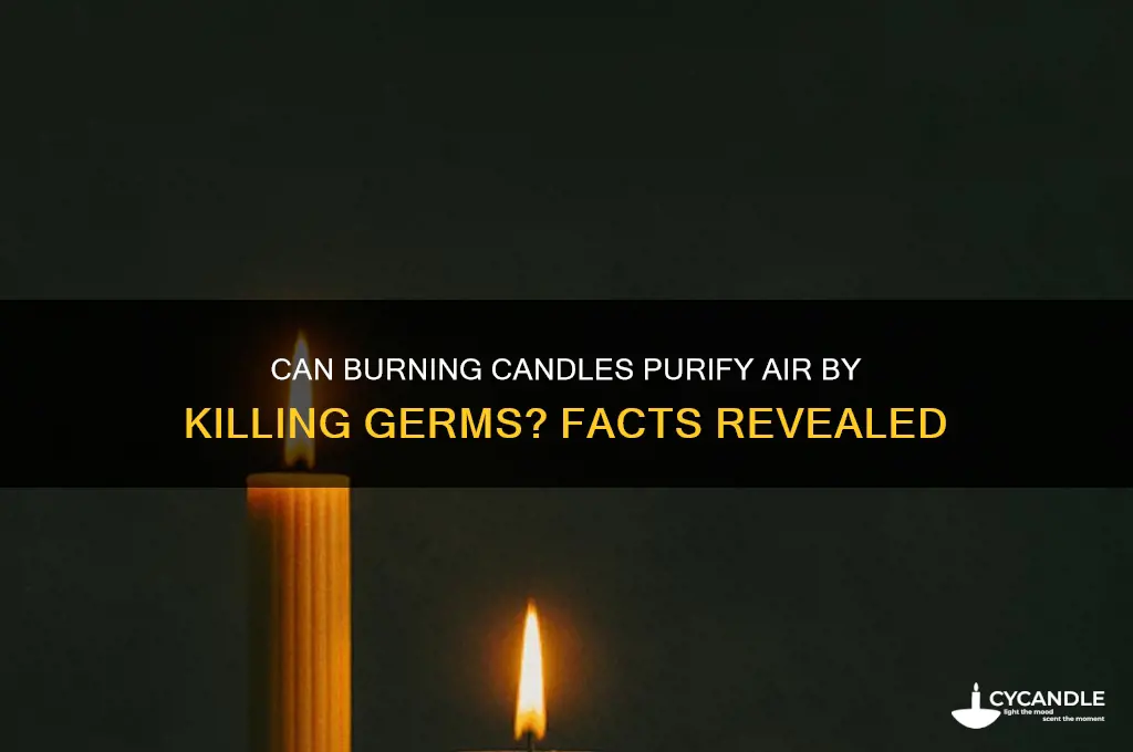 does burning candles kill germs in the air