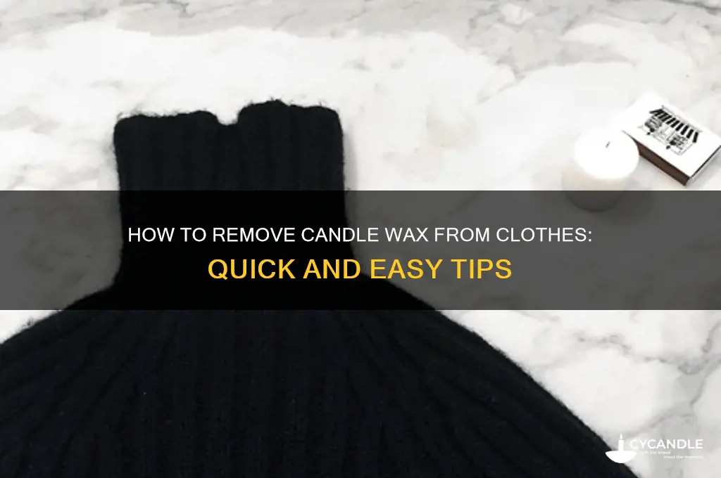 does candle wax come off clothes