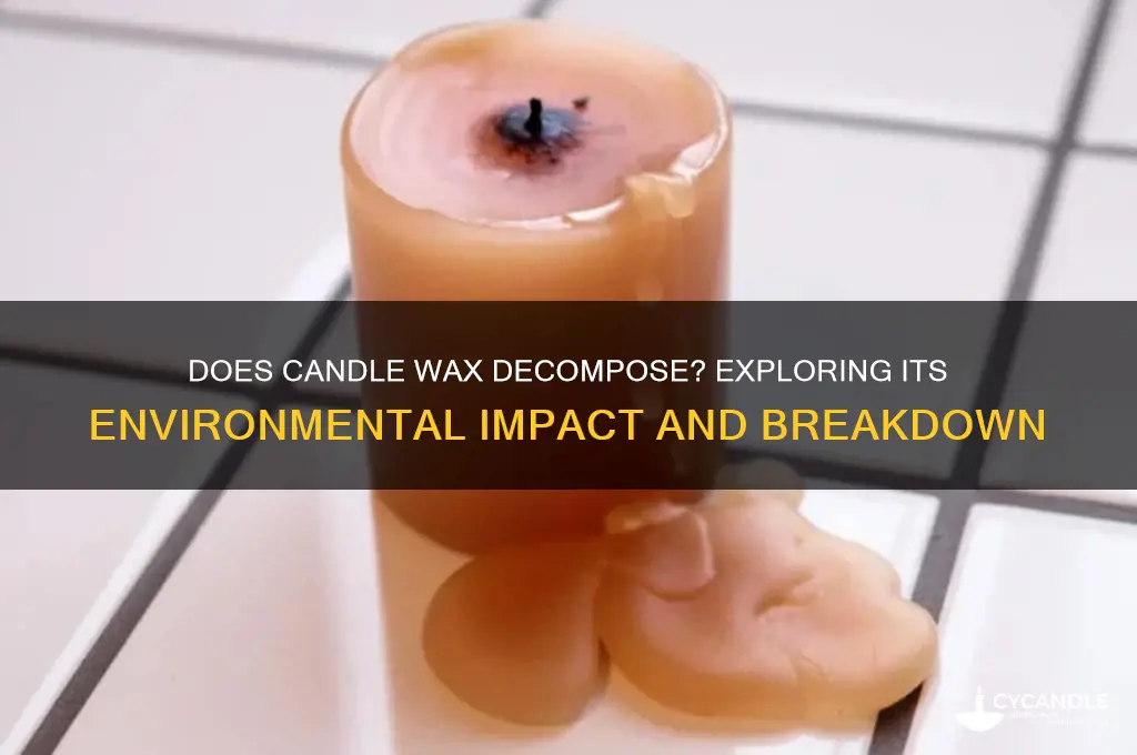 does candle wax decompose