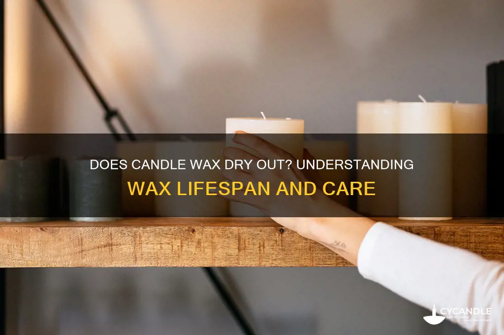 does candle wax dry out