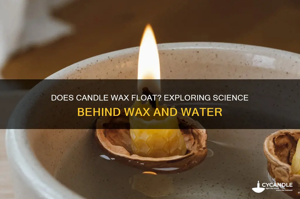 does candle wax float on water