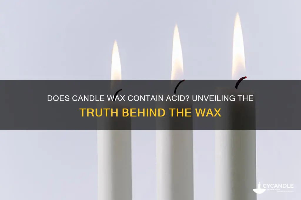 does candle wax have acid in it