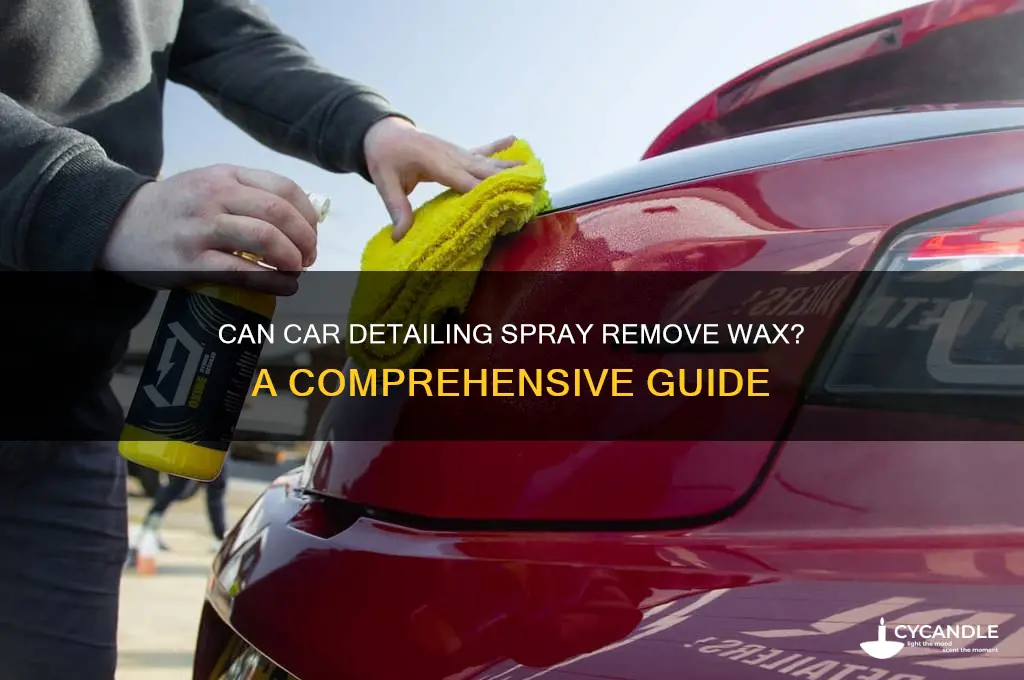 does car detailing spray remove wax
