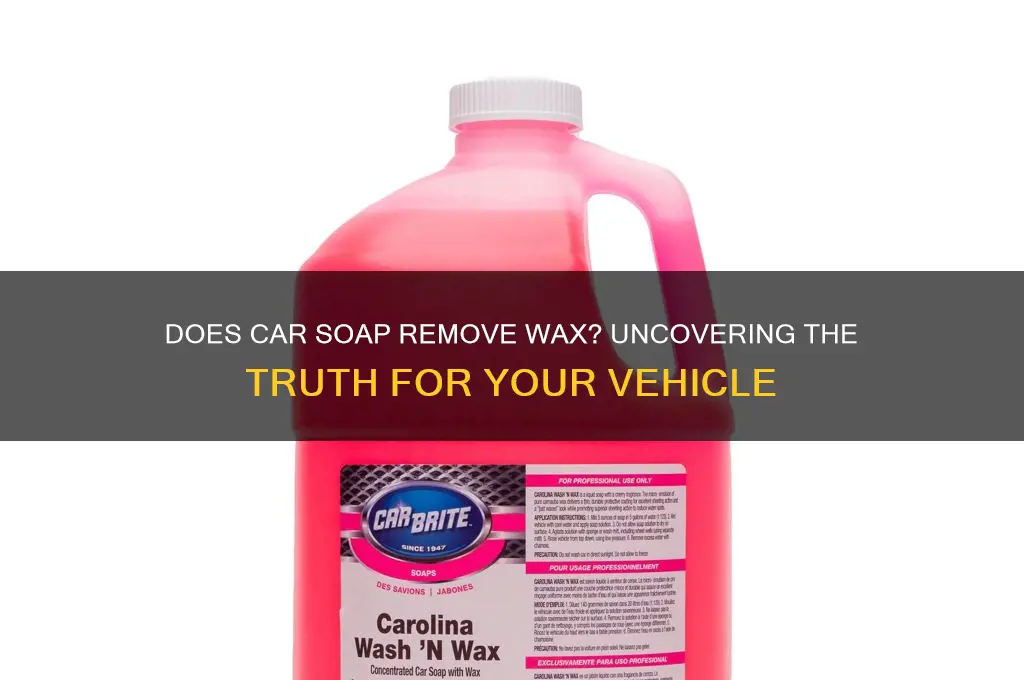 does car soap remove wax