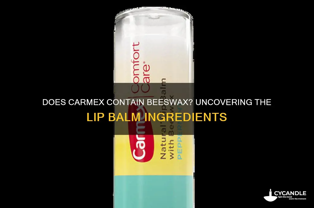 does carmex have beeswax