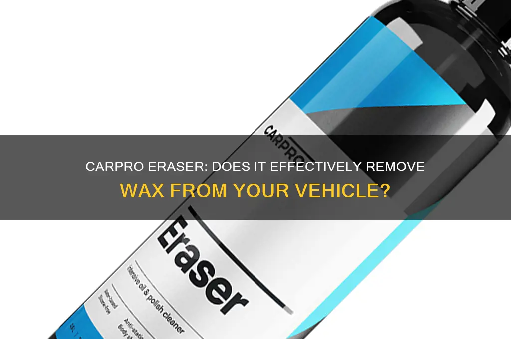 does carpro eraser remove wax
