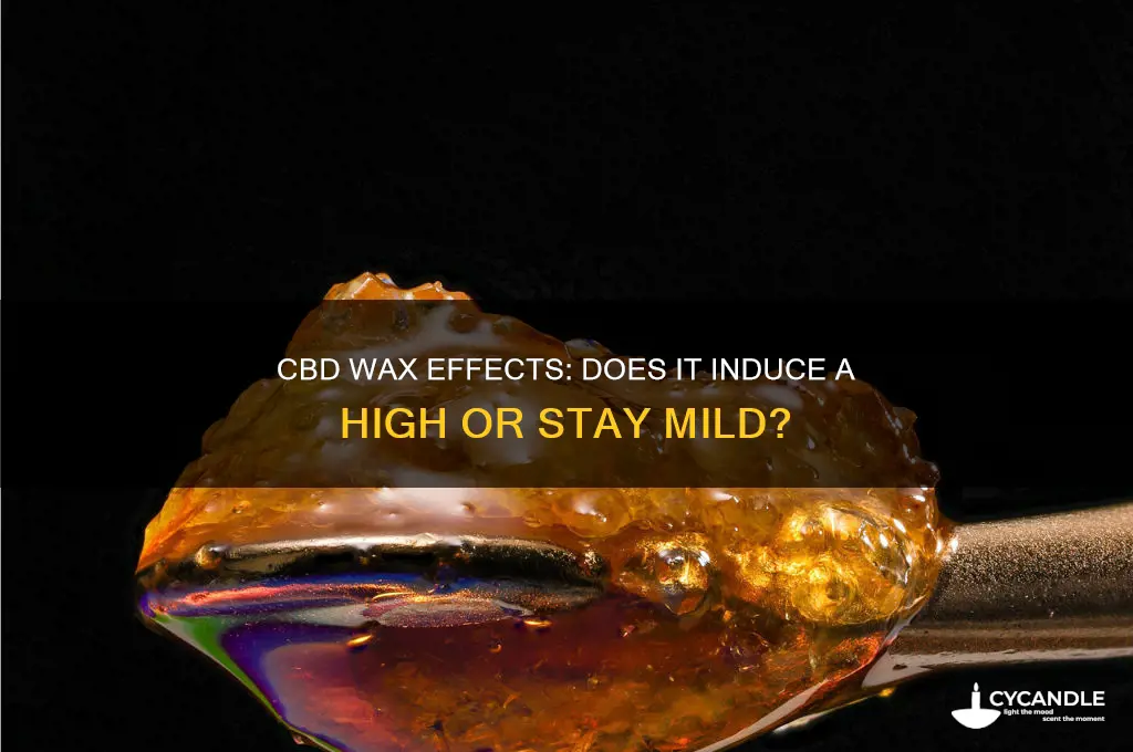 does cbd wax make you high