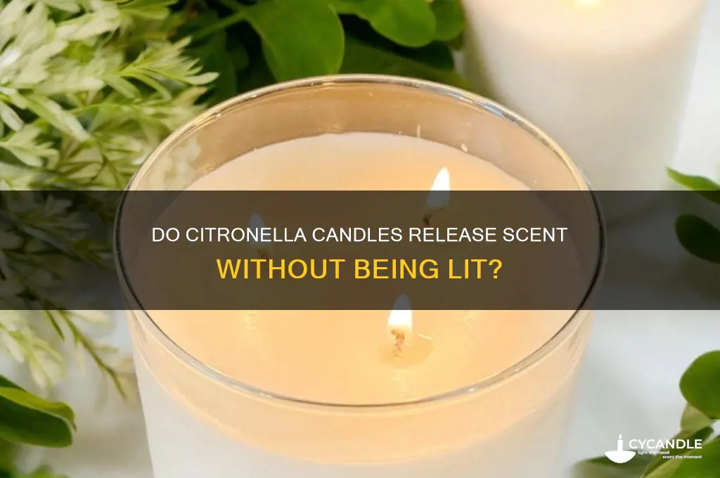 does citronelle candles give off scent if not lit