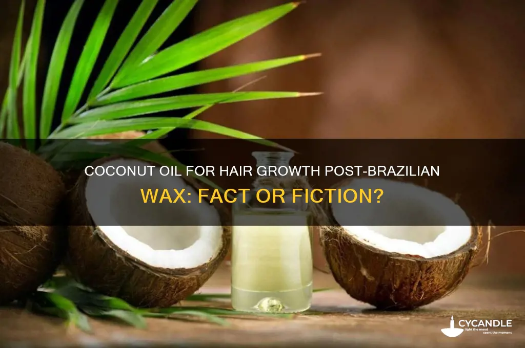 does coconut oil make hair grow faster after brazilian wax