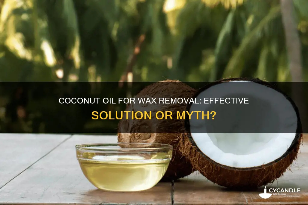 does coconut oil remove wax