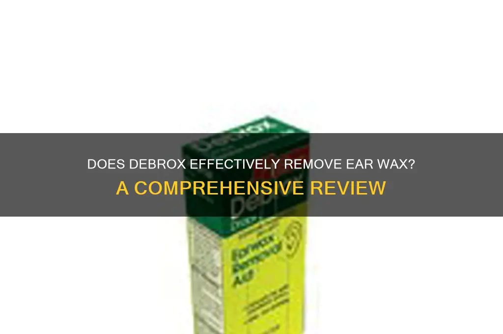 does debrox remove wax