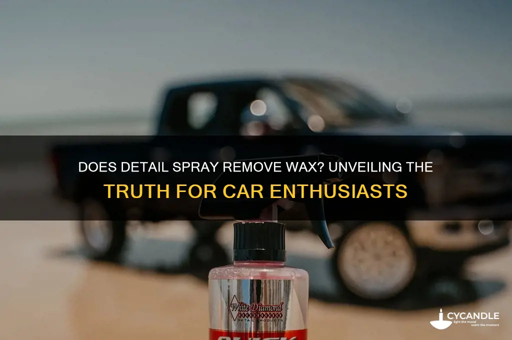 does detail spray remove wax