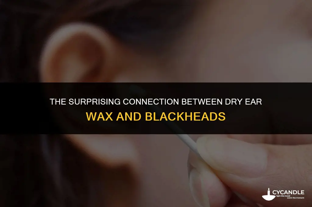 does dry ear wax make more blackheads