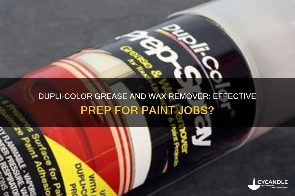 does duplicolor grease and wax remover