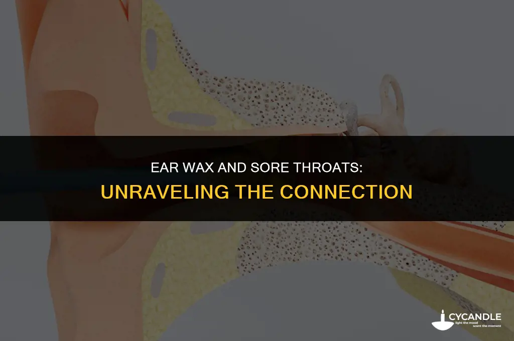 does ear wax cause sore throat