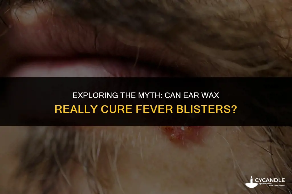 does ear wax cure fever blisters