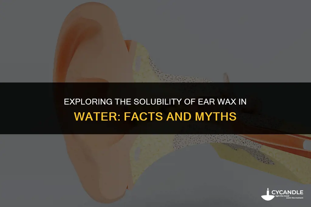 does ear wax dissolve in water