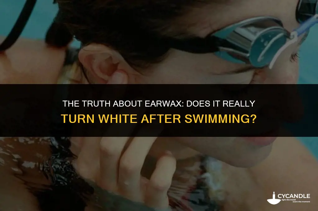 does ear wax turn white after swimming
