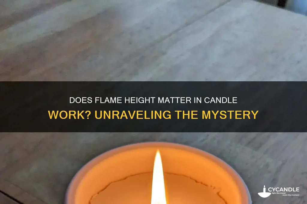 does flame height mean anything in candle work