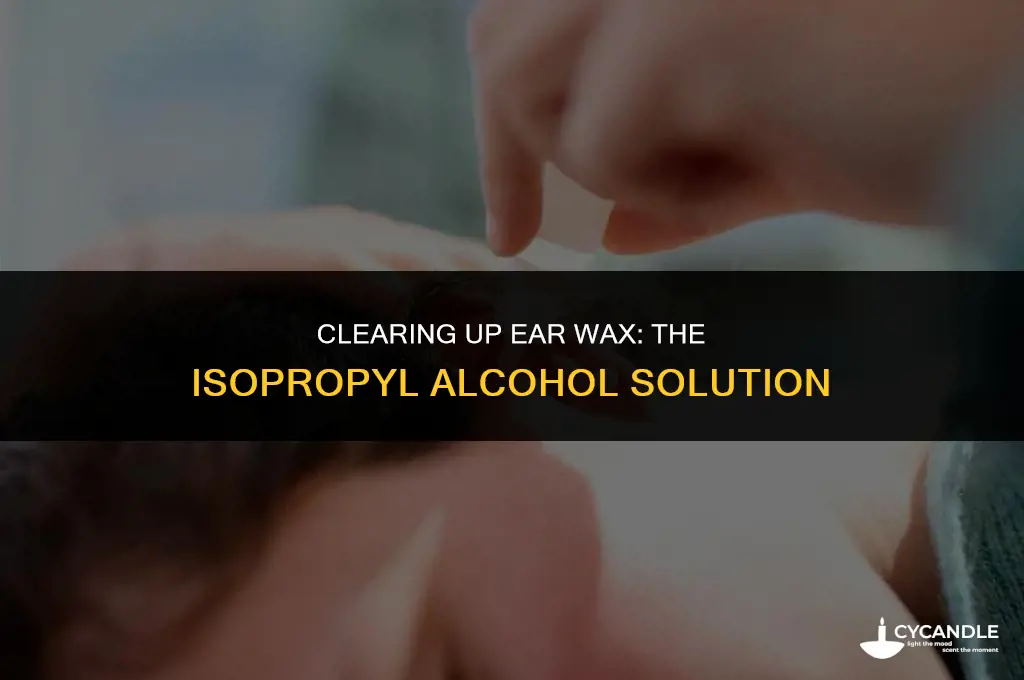 does isopropyl alcohol help ear wax