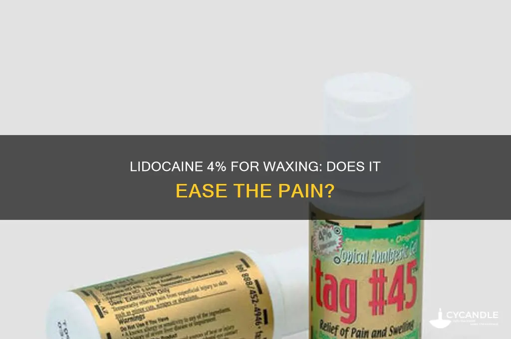 does lidocaine 4 make a difference for waxing
