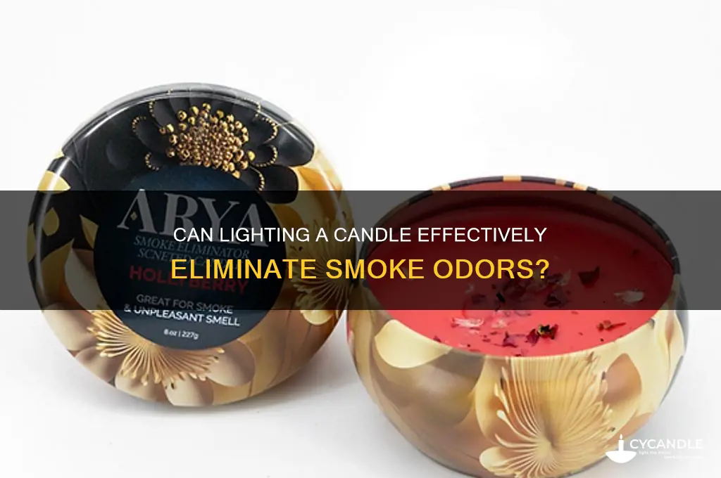 does lighting a candle get rid of smoke
