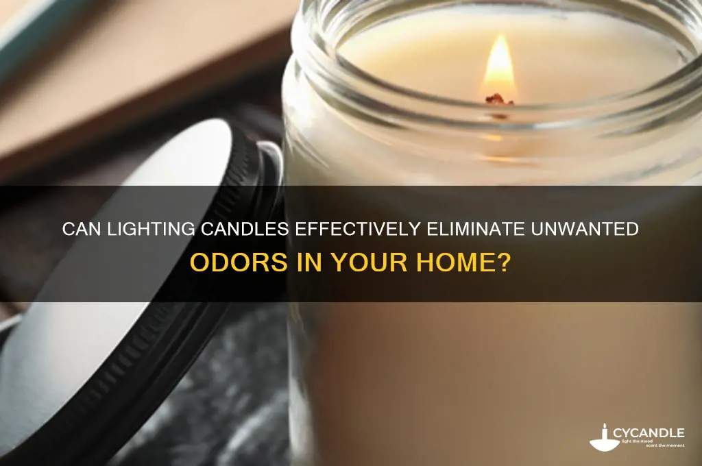 does lighting candle get rid smells