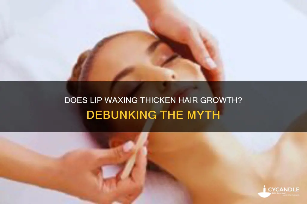does lip waxing make hair grow in thicker