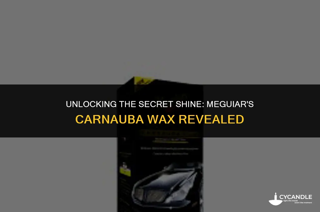 does meguiars use carnauba wax
