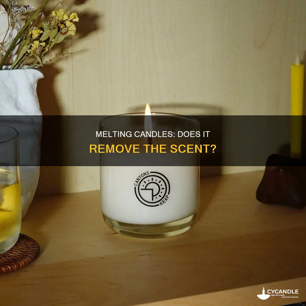 does melting a candle remove the smell