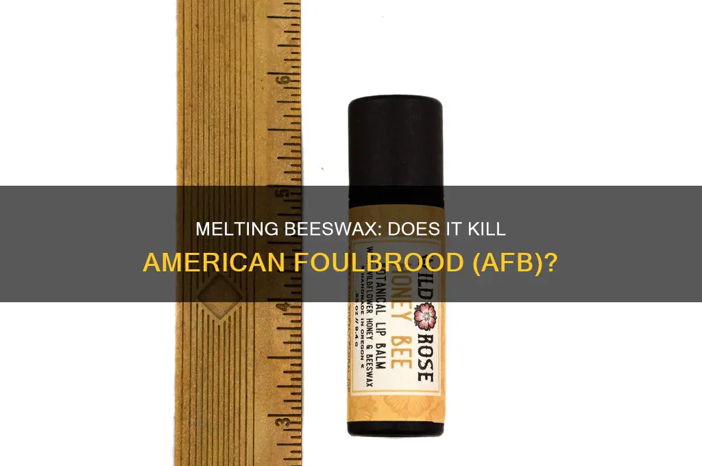 does melting beeswax kill afb