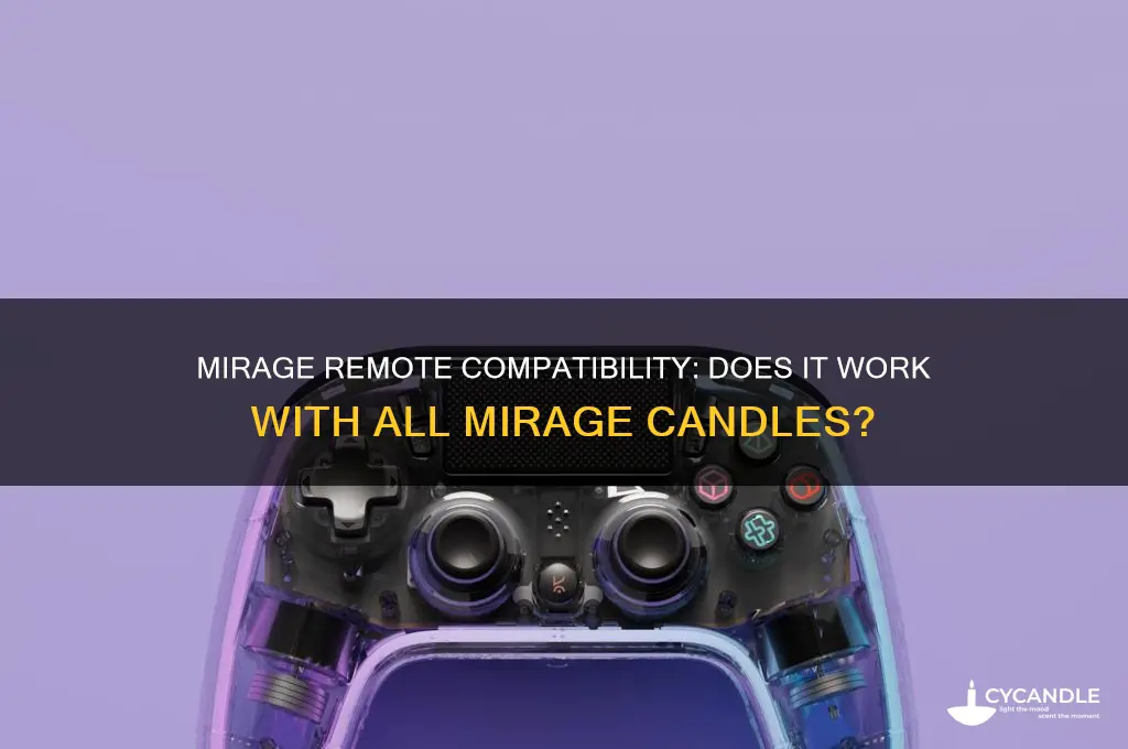 does mirage remote work with all mirage candles
