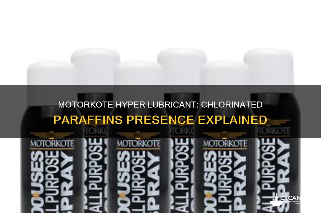 does motorkote hyper lubricant contain chlorinated paraffins