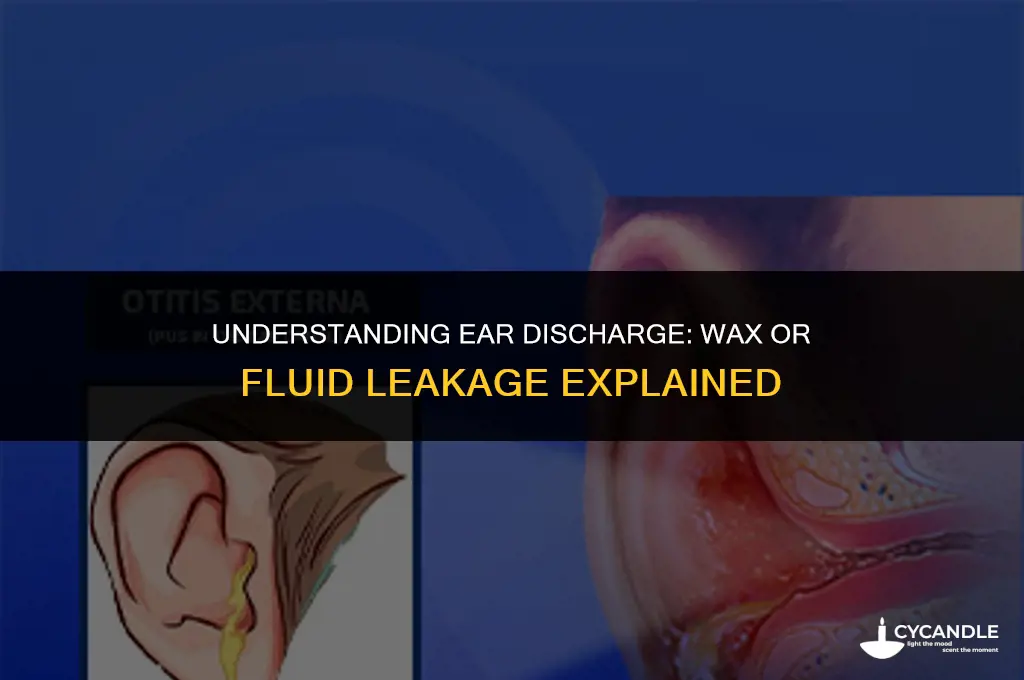 does my ear leaks wax or fluids