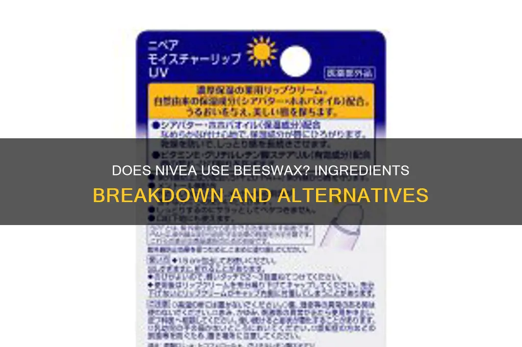 does nivea contain beeswax