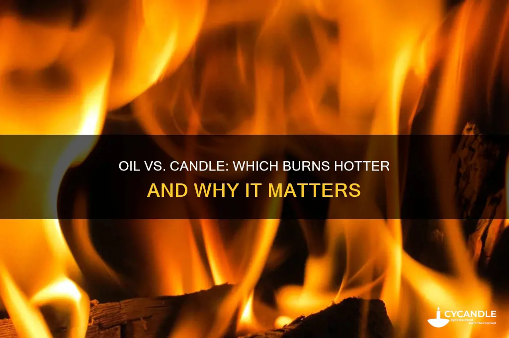 does oil burn hotter than a candle