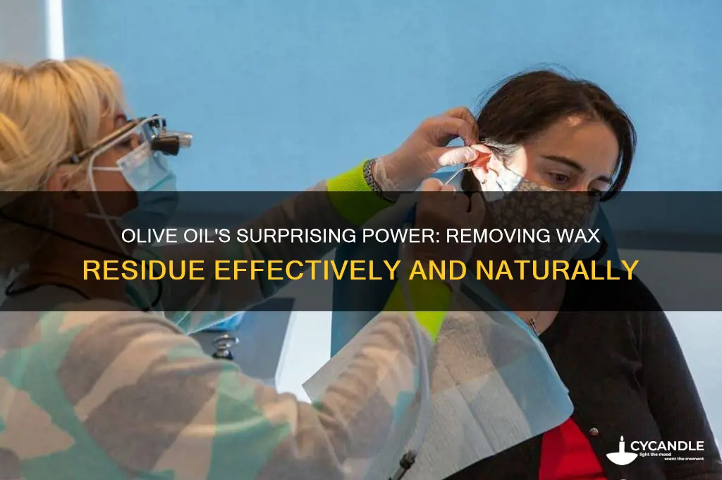 does olive oil remove wax residue