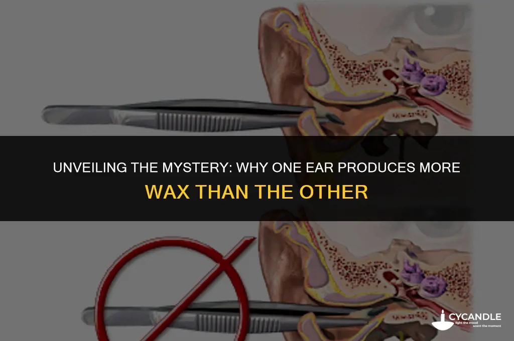 does one ear produce more wax than the other