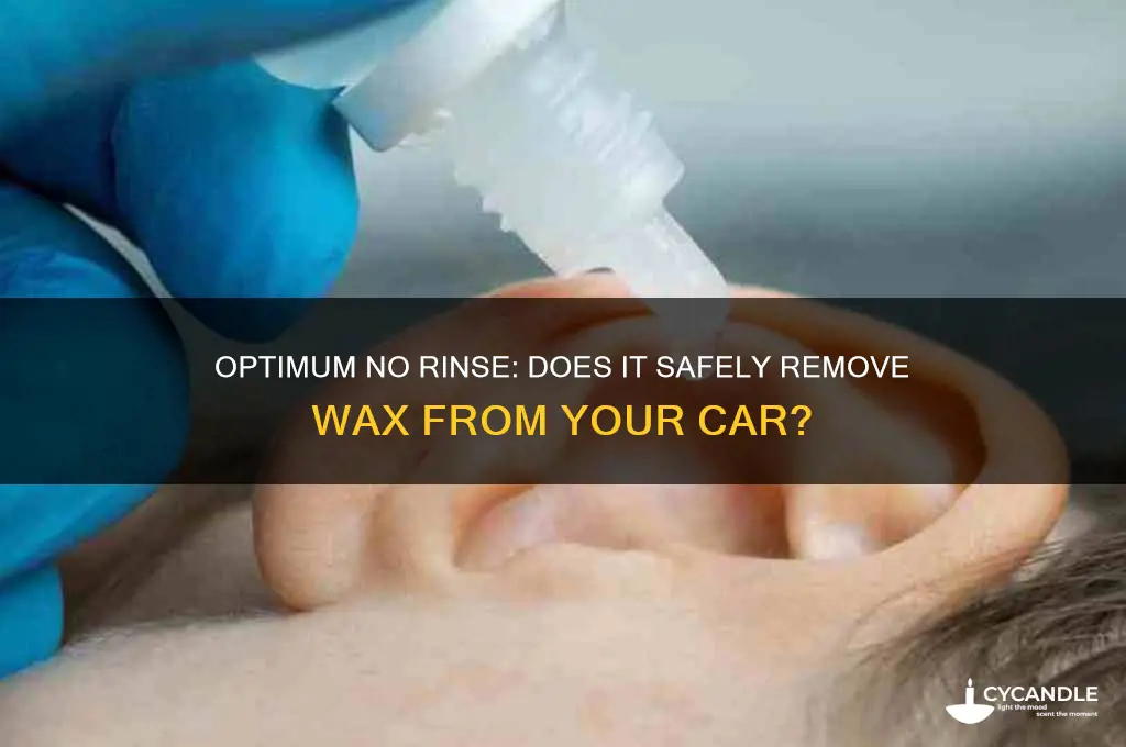 does optimum no rinse remove wax