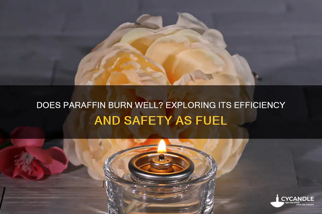 does paraffin burn good