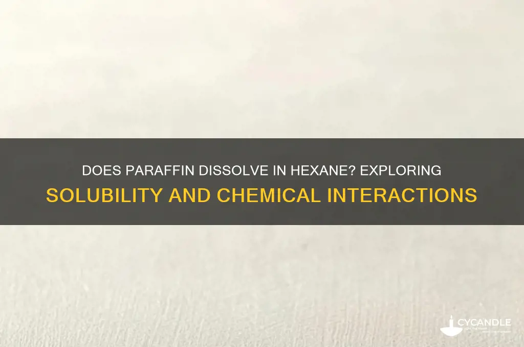 does paraffin dissolve in hexane