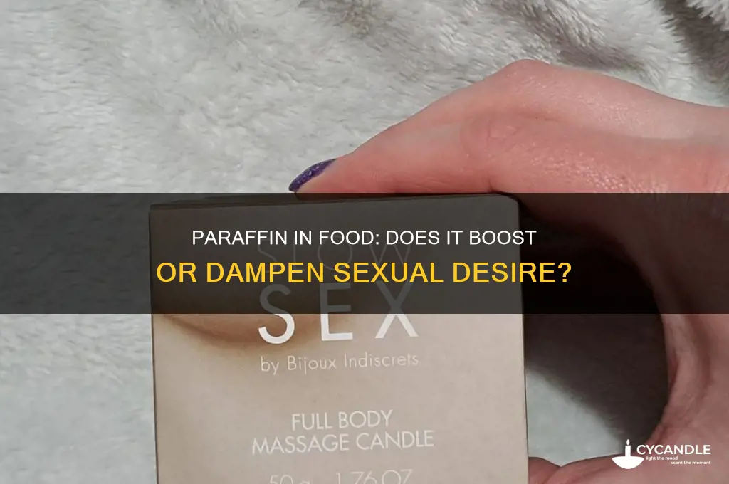 does paraffin in food increase or decrease secual desire