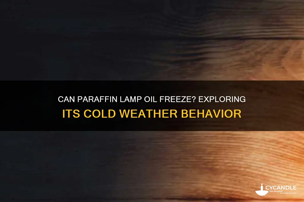 does paraffin lamp oil freeze
