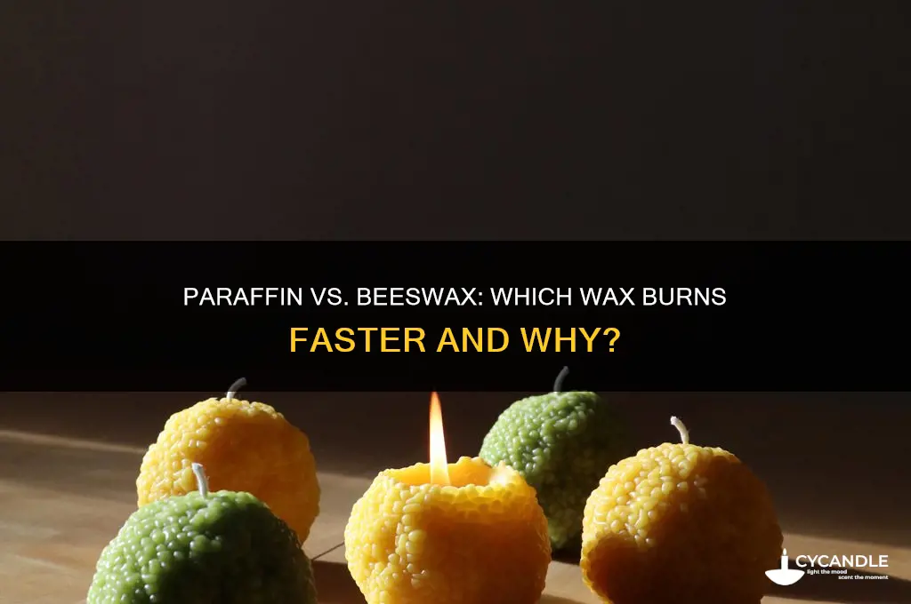 does paraffin wax burn faster than beeswax