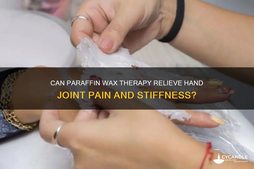 does paraffin wax heal joints in hands