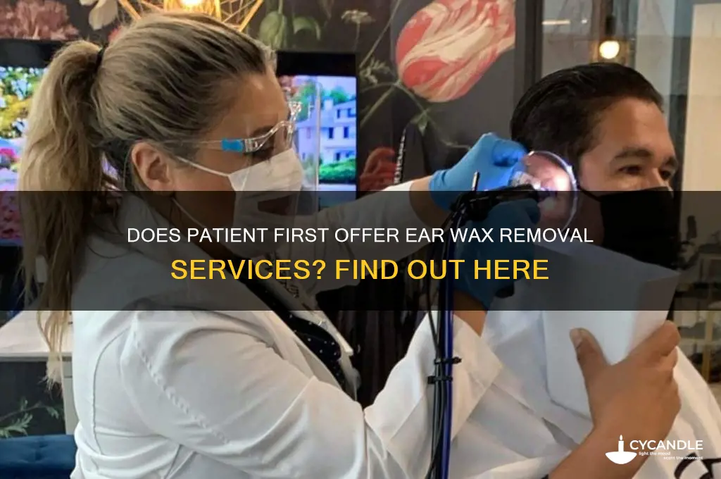 does patient first do ear wax removal